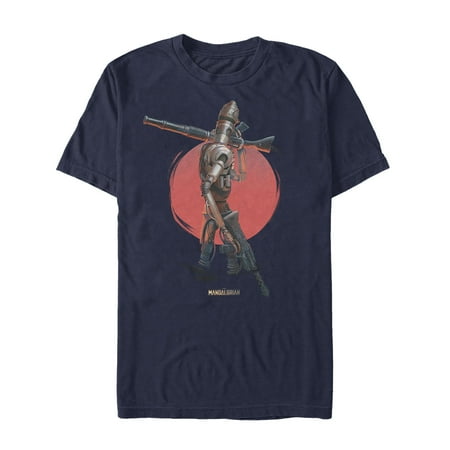 Men s Star Wars: The Mandalorian IG-11 Dusty Sunset Graphic Tee Navy Blue 2X Large