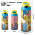 thumbnail image 2 of Simpsons Kids Water Bottle Stainless Steel Vacuum Insulated Water Cup With Covered Pop-Up Straw, 2 of 8