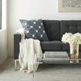 thumbnail image 3 of Mina Victory Life Styles Cotton Diamond Embroidered Dots Throw Pillow in Navy, 3 of 5