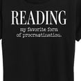 thumbnail image 3 of Instant Message - Reading Favorite Procrastination - Women's Short Sleeve Graphic T-Shirt, 3 of 6