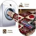 thumbnail image 4 of Red Plaid Valentine's Day Round Rug 3ft Washable Circle Entryway Rugs Non Slip Checkered Farmhouse Valentines Area Rug Indoor Floor Carpet for Bedroom Kitchen Living Room Office Dining Room Nursery, 4 of 8