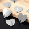 thumbnail image 5 of JM 7 ganchos de acero inoxidable en forma de corazón, ganchos decorativos para pared de habitación JM, 5 of 5