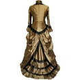 thumbnail image 4 of Victorian Steampunk Gown - Elegant Gold Bustle Dress for Women, 4 of 5