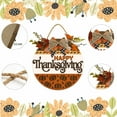 thumbnail image 6 of Eveokoki Happy Thanksgiving Hanging Sign Front Door Decor Fall Decorative Wooden Signs Rustic Porch Decoration for Home Office Garden Farmhouse 12 Inch, 6 of 6