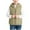 Khaki, variant on Girls Quilted Puffer Vest Jacket Full Zip Up Sleeveless Hooded Coat Casual Solid Color Winter Warm Outerwear with Pocket 3-14 Years