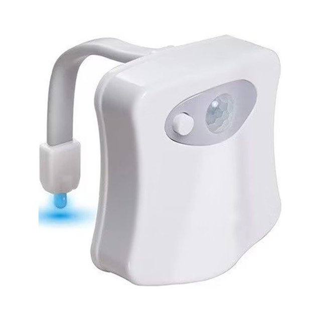 Lámpara de inducción de inodoro colgante Lámpara de inducción de inodoro de inodoro humano creativo LED pequeña luz de noche 8 colores 7 * 6.5 * 1.7 cm