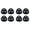 Black, variant on 4 Pcs Self Adhesive Caster Wheels, Appliance Rollers for Kitchen, 360° Swivel Small Casters, Furniture Sliders for Countertop Appliances Like Coffee Machine and Oven, 1.45x1.45 inch