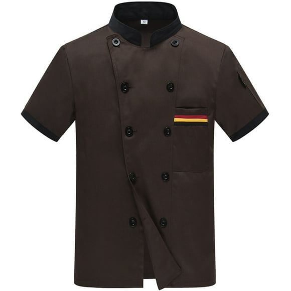 Chef Shirt for Men Double Kitchen Work Attire Stylish Comfort Wear Durable Stand Collar Design All Season