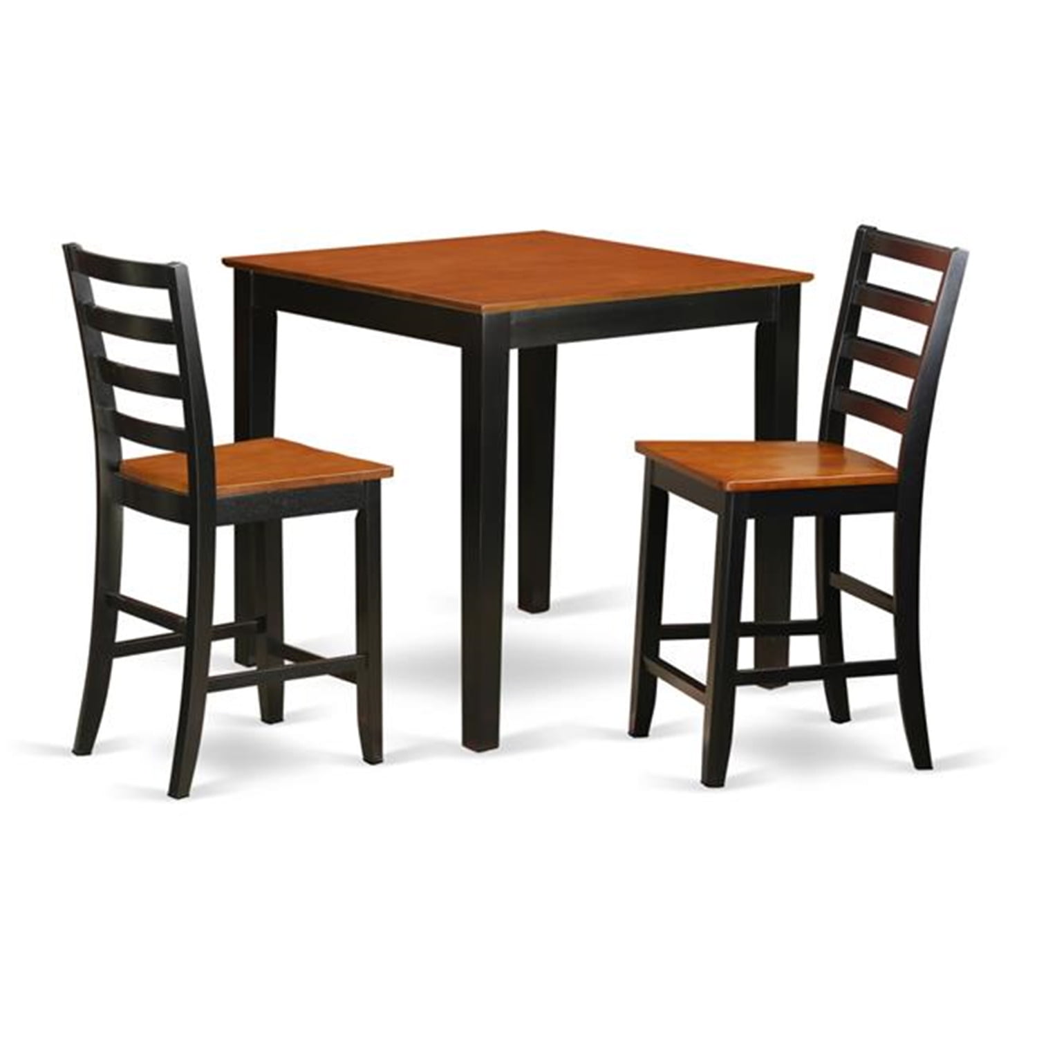 PBFA3BLKW 3 PC counter height Table and chair set Kitchen Table and