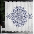 thumbnail image 3 of Ambesonne Oriental Shower Curtain, Floral Monochrome Pattern, 69"Wx75"L, Dark Sky, 3 of 4