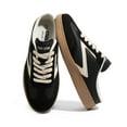 thumbnail image 2 of LUCKY STEP Comfort Mules Fashion Backless Slip On Sneakers Retro Casual Shoes,Black/White,Womens, 2 of 6