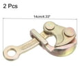 thumbnail image 2 of Unique Bargains 0.5T Cable Grip Wire Grip Jaw Puller 14cm/0.5FT Steel Cable Wire Puller Tool for Wire Rope Cable (Gold Tone) 2PCS, 2 of 7
