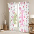 thumbnail image 3 of Manfei Monogrammed H Theme Curtains Pack of 2 (42x84 Each),Pink Kawaii Flower Curtains Blackout,Cartoon Floral Daisy Bedroom Curtains For Girl Teens,Ultra Soft Bedroom Decor, 3 of 6