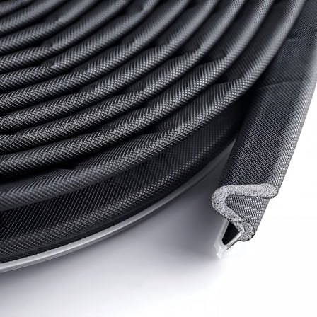 ICERUN 40Ft Door Weather Stripping Soundproof Door Seal Strip V-Shaped Foam Kerf Weather Stripping Door Frame Weather Stripping for Doors Windows,Card Slot Installation Seals