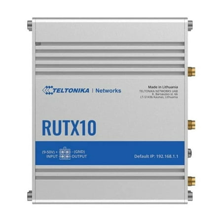 Teltonika RUTX10000200 - RUTX10 Professional Wireless Router, 4 x Gigabit Ethernet Ports, Remote Management Modem Only - Prime