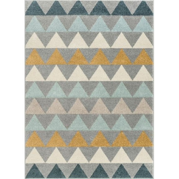 Well Woven Mystic Nova Contemporary Geometric Grey 9'3" x 12'3" Area Rug