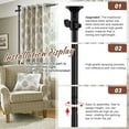 thumbnail image 4 of Room divider curtain rod，Expandable Room Divider, Tension Curtain Rod, Damage Free Freestanding Vertical Tension Stand, maximum extension W:70inch H:125inch (Black), 4 of 7