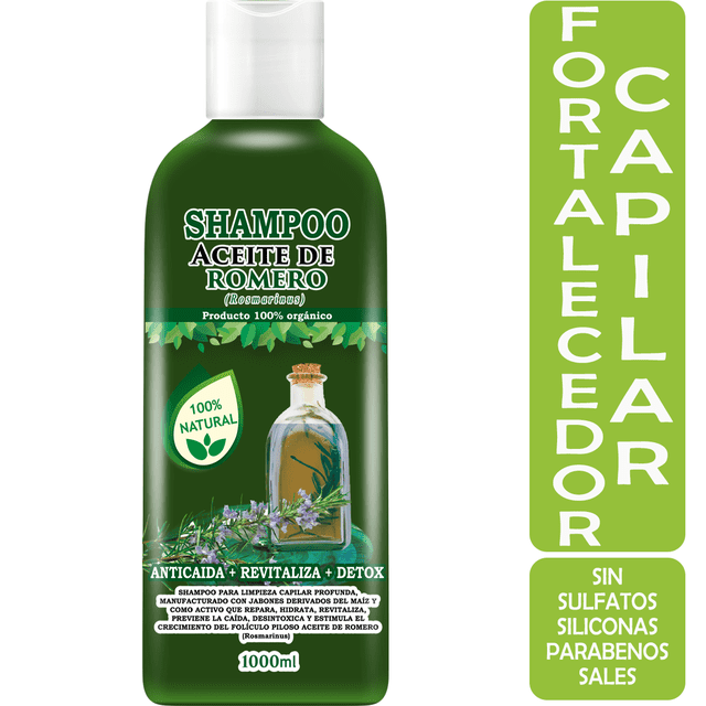 Shampoo VivoNatural con Aceite de Romero de 1 litro