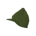 thumbnail image 1 of Cuffless Beanie Visor Cap, Olive, 1 of 2