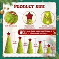 thumbnail image 3 of Yastouay 5Pcs Mini Christmas Tree,Lime Green Cristmas Tree,Furry Tabletop Xmas Cone Tree Christmas Decorations, 3 of 7