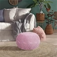 thumbnail image 4 of Caelyn Cotton Yarn Pouf, Blush, 4 of 10