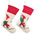thumbnail image 1 of Christmas Stockings Soft Handmade 2PCS Holiday Hanging Socks Santa Stockings, 1 of 10