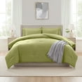 thumbnail image 3 of Ravure Twin Comforter Set, Modern Solid Twin Size Comforter Set, 5-Pc All Season Bedding Comforter Set, Olive Green, 3 of 8