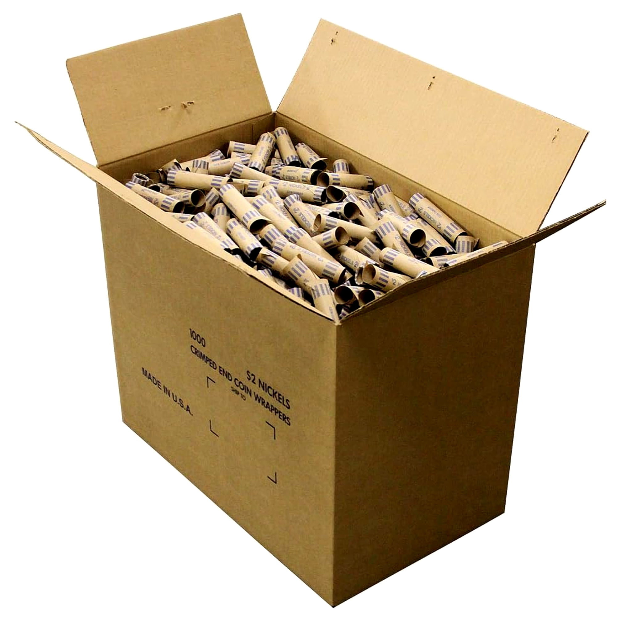 PAP-R, PQP20005, Tubular Coin Wrappers, 1000 / Box, Blue