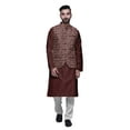 thumbnail image 1 of Atasi Kurta Ethnique Ensemble de Pyjama Churid avec Veste Imprimée pour Hommes, 1 of 3