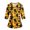 Yellow, variant on Dwelliawo Womens V Neck Printed Scrub Tops Plus Size Medical Nursing Tops Scrubs with Pocket Dark Purple 3xL