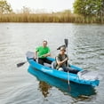 thumbnail image 2 of Outsunny 2-Person Inflatable Kayak, Inflatable Boat, Inflatable Canoe Set With Air Pump, Aluminum Oars, Blue, 2 of 10