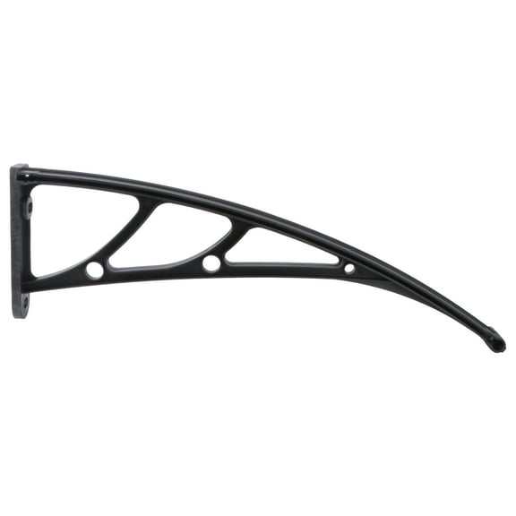 QIFULL Black Outdoor Awning Bracket Curved Support Holder for Window Door Rain Cover Replacement