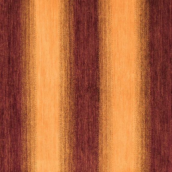 Ahgly Company Indoor Square Abstract Orange Modern Area Rugs, 6' Square