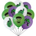 thumbnail image 4 of 10/30 piezas de globos de látex con temática de Hulk de Los Vengadores, globos de aire, decoraciones para fiestas de cumpleaños de niños, juguetes para niños, suministros para fiestas de baby shower, 4 of 5