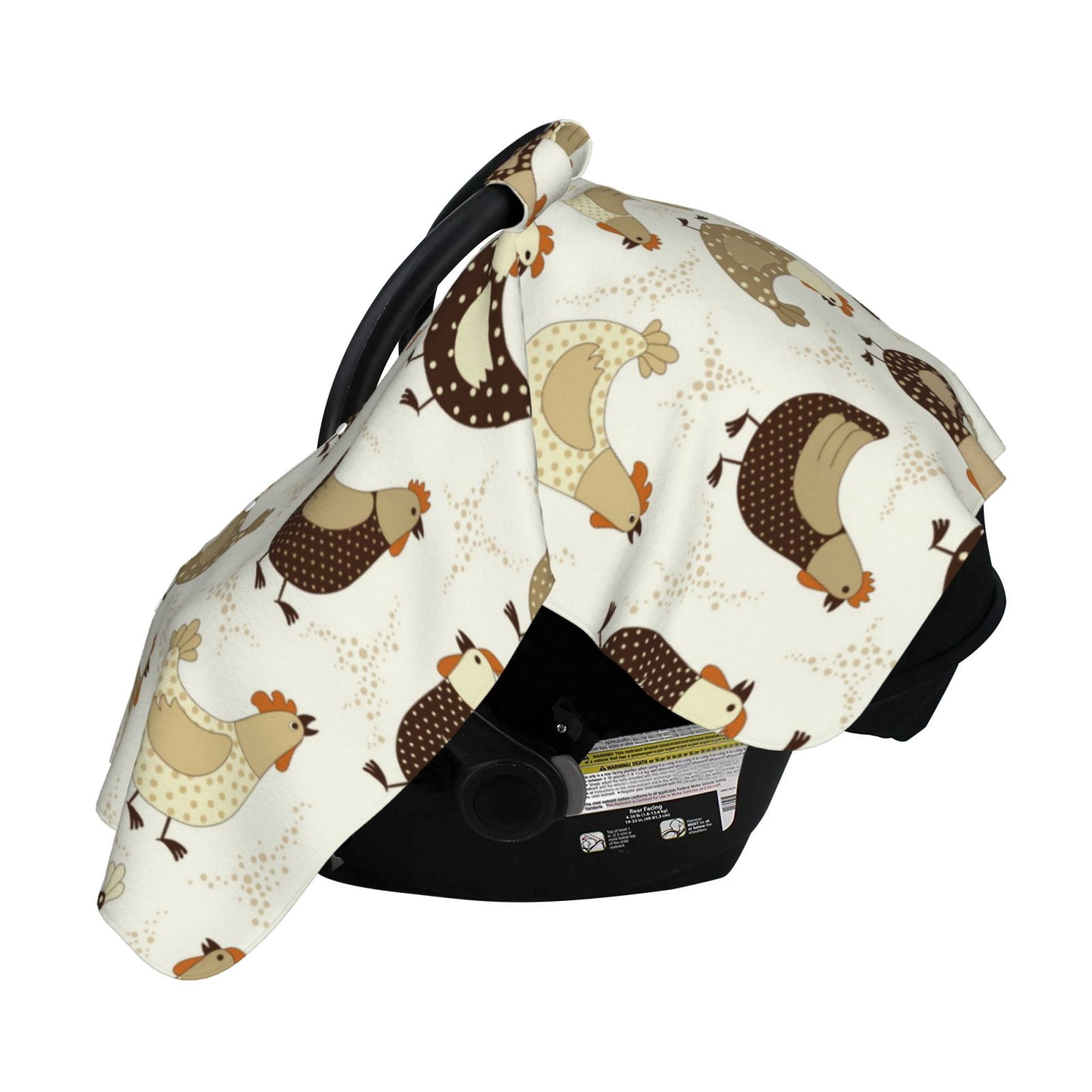 Naloa Chicken Cartoon Baby Car Seat Cover, Breathable Baby Carrier Cover, Multiuse Baby Carrier Cover & Nursing Breastfeeding Cover
