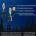 thumbnail image 2 of Gem Stone King 14K Yellow Gold Black Onyx and Lab Grown Diamond Dangle Earrings for Women | 2.61 Cttw | Gemstone December Birthstone | Pear Shape 9X6MM, 2 of 6