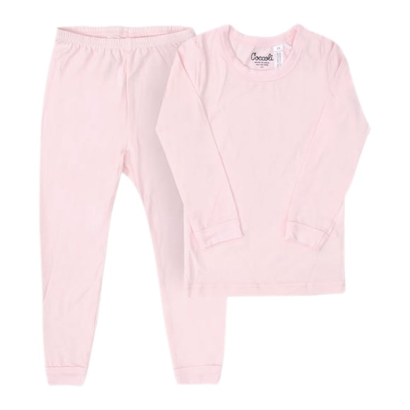 Coccoli Pyjamas à Manches Longues en Tencel Modal - Rose Clair (3 Ans, 30-34 lbs)