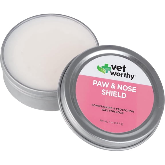 Vet Worthy Paw and Dog Nose Balm for Dry Nose and Skin - Moisturizing Paw Pad Balm for Cracked and Rough Skin - All-Natural Protection with Beeswax, Almond Oil, and Shea Butter for Dogs - 2oz