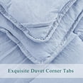 thumbnail image 5 of All Season Blue 3 Piece Queen Size Shabby Chic Down Alternative Comforter Set with Corner Tabs, 5 of 7