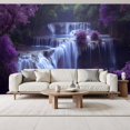 thumbnail image 2 of Peel and Stick Wallpaper Wall Murals Thai Forest Waterfall Purple Trees Landscape 69"H x 96"W Removable Wall Paper Self-Adhesive Wall Decor for Bedroom Living Room Nursery, 2 of 7