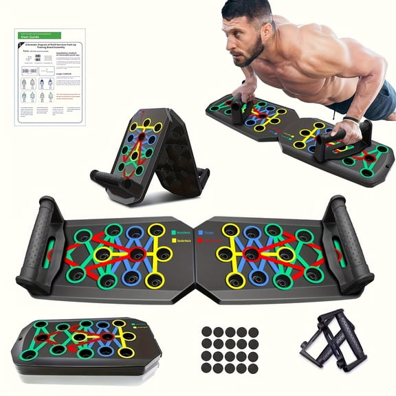 Push Up Board ,Home Workout Equipment Multi-Functional Pushup Stands System Fitness Floor Chest Muscle Exercise Professional Equipment Burn Fat Strength Training Arm Men & Women Weights