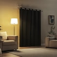 thumbnail image 2 of Sun Zero Bryant 2-Piece Textured Thermal Insulated 100% Blackout  Grommet Top Curtain Panel, Black, 37”W x 63"L, 2 of 9