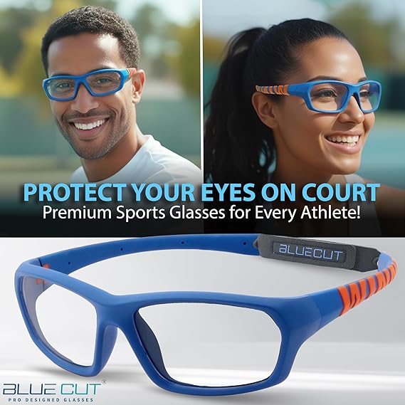 BLUE CUT Sports Protection Goggles, Anti-Fog Lenses Safety Glasses for Basketball, Pickleball and All Outdoor Sports