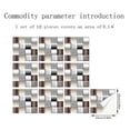 thumbnail image 3 of WHEANG Wall Decor 10pc Peel And Stick Ceramic Tile Paste 3D Lattice Crystal Ceramic Tile Paste DIY Waterproof Self Adhesive Wall Sticker, 3 of 4