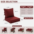 thumbnail image 2 of Kimunuk Outdoor Seat Cushion Set, 19" X 19" X 4" Water-Resistant & Fade-Resistant Patio Furniture Replacement Cushions with Handle and Straps for Sofa Chair, Burgundy, 2 of 7