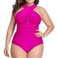 thumbnail image 5 of Trajes de baño para mujer Traje de baño de una pieza con control de abdomen y espalda cruzada al frente Traje de baño, 5 of 5
