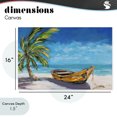 thumbnail image 4 of Stupell Industries Tropical Lost Island Palm & Boat Canvas Art, 24 x 16, by Julie DeRice, 4 of 8