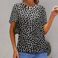 thumbnail image 6 of Leopard Print Pattern T Shirts Basic T-Shirt Short Sleeve Ladies Tee Shirt Summer Graphic Clothing, 6 of 6