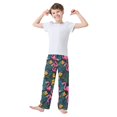 thumbnail image 2 of FORMRS Boys Pajama Pants with Pockets Size 6-8Y Kids Lounge Sleep Bottoms, Yellow Floral Flamingo, 2 of 8