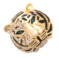 thumbnail image 4 of KAKOWELY Tiger Shaped Brooch Rhinestone Inlaid Suit Brooch Fashion Clothes Accessory,1.42"X1.3"X0.24", 4 of 5